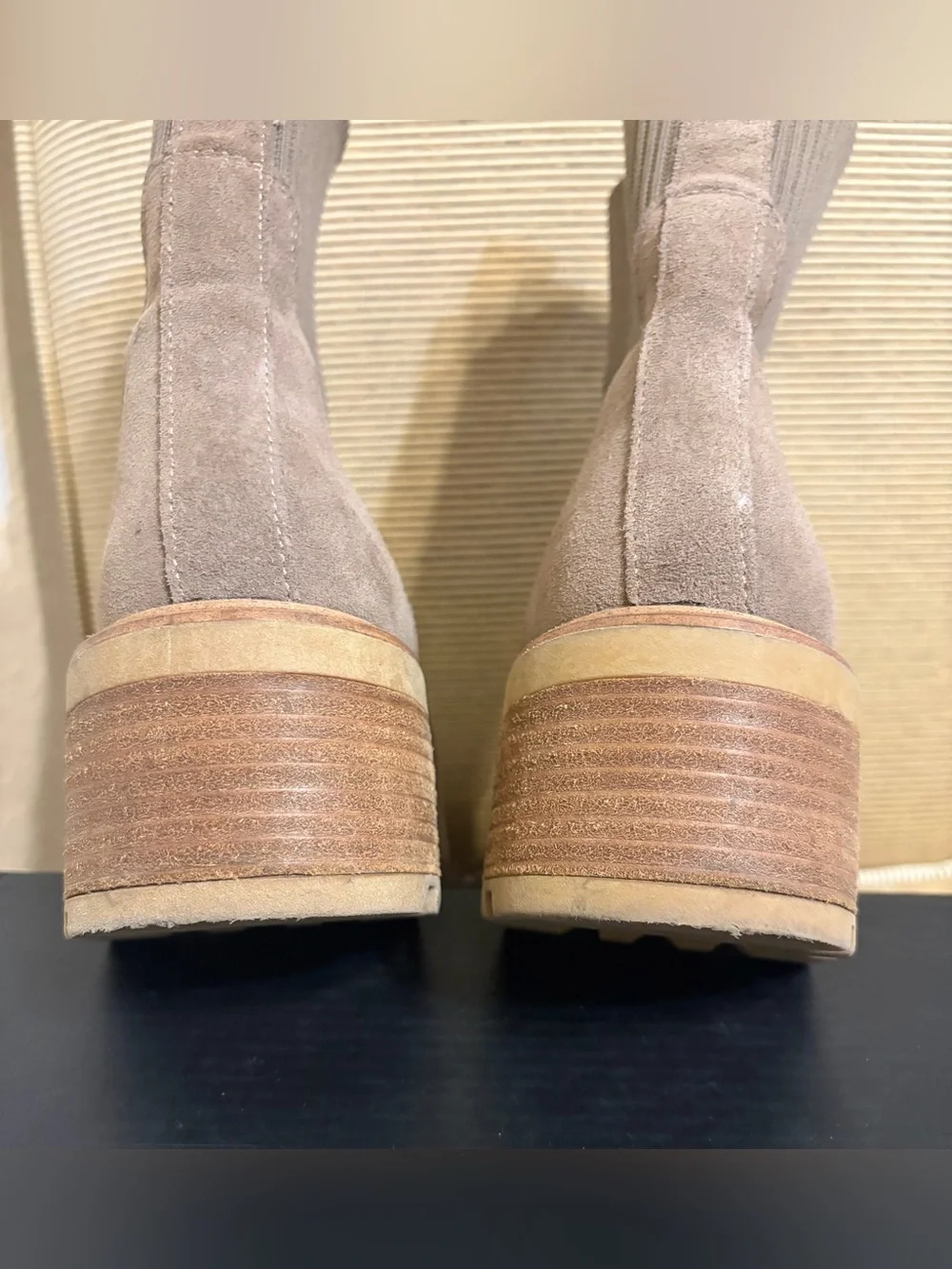Steve Madden Kiley Women’s Lug Sole Chelsea Bootie with Fabric Cuff - Size 8 - Picture 14 of 16
